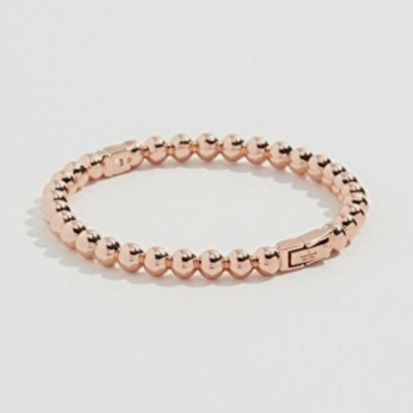 Kate Spade Bracelet Rose Gold Golden Girl Ball Hinged Bangle - Picture 1 of 5